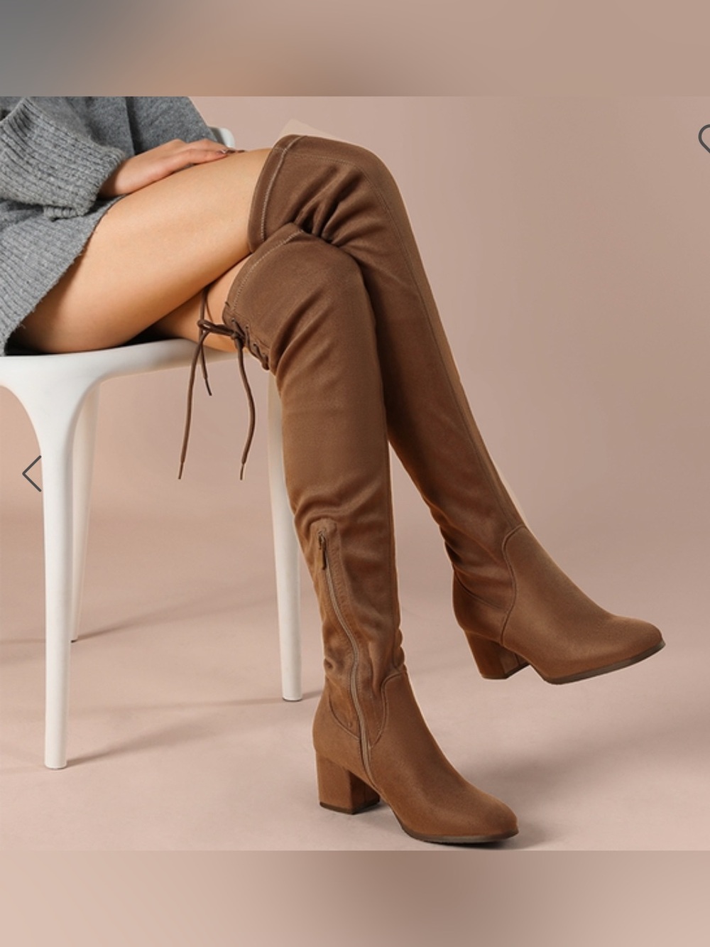 NWT Women’s Over-the-Knee Brown Block Heel Boots